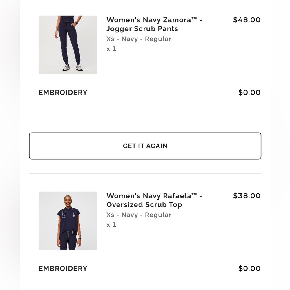 figs scrubs navy